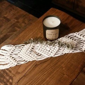 macrame table runner, coffee table runner, table decor, gift for her